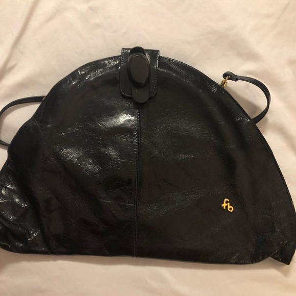 Vintage FB made in Italy black leather Purse